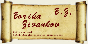 Borika Živankov vizit kartica